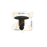 خار موکت خودرو چیکال مدل P-977-BLK بسته 10 عددی