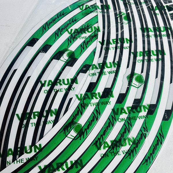 پد برچسب دور رینگ موتور سیکلت وارون مدل W-60-GREN مناسب برای مگلی بسته 12 عددی