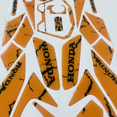 پد برچسب بدنه کامل موتور سیکلت وارون مدل B-10-ORG-BLK مناسب برای هوندا کلیک 150 بسته 33 عددی