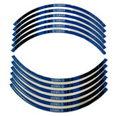 پد برچسب دور رینگ موتور سیکلت وارون مدل W-44-BLU مناسب برای یاماها آیروکس بسته 12 عددی