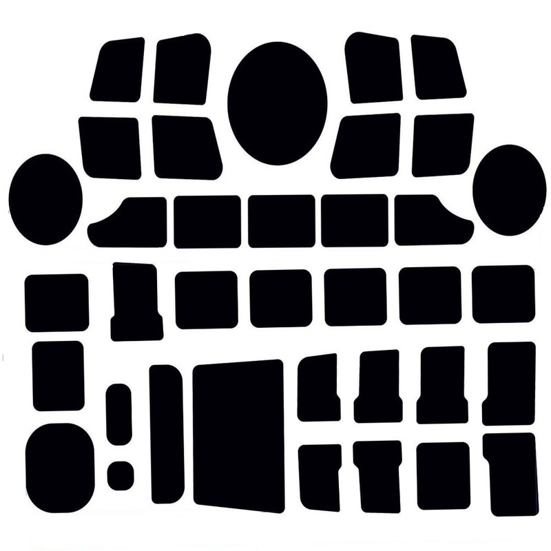 پد محافظ دکمه قاب ضبط و کولر خودرو چیکال مدل P-1016-1017 مناسب برای شاهین بسته 37 عددی