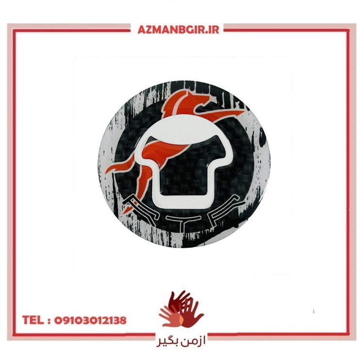 برچسب درب باک موتور سیکلت وارون مدل A-112-RD مناسب برای آپاچی