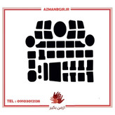 پد محافظ دکمه قاب ضبط و کولر خودرو چیکال مدل P-1016-1017 مناسب برای شاهین بسته 37 عددی