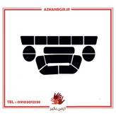 پد محافظ دکمه پنل کولر و بخاری خودرو چیکال مدل P-488 مناسب برای دنا بسته 16 عددی