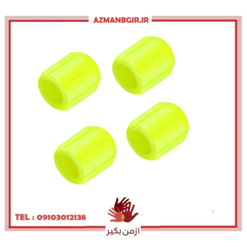 سر والف لاستیک خودرو چیکال مدل شبرنگی کد P-1107-YLW بسته 4 عددی