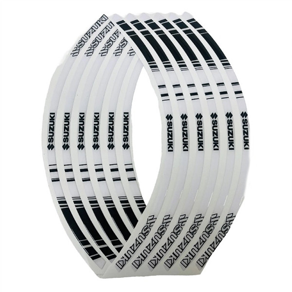 تصویر برچسب دور رینگ موتور سیکلت وارون مدل W-71-WH مناسب برای SUZUKI بسته 12 عددی 
