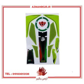 برچسب باک و بدنه موتور سیکلت وارون مدل ژله ای کد W-67-ITALY-GREN مناسب برای بنلی 180