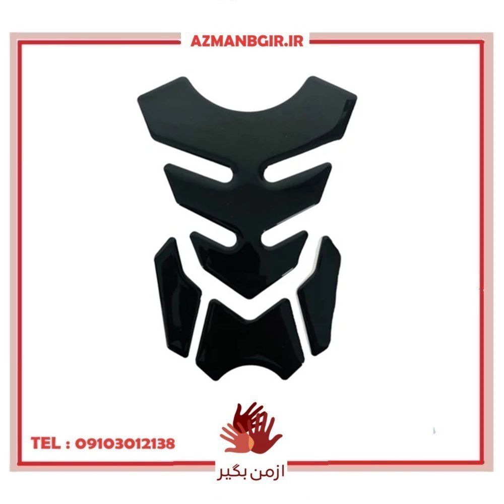 برچسب باک موتور سیکلت وارون مدل W-77-BLK بسته 4 عددی