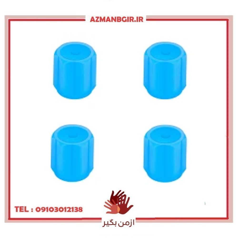 سر والف لاستیک خودرو چیکال مدل شبرنگ کد P-1107-BLU بسته 4 عددی