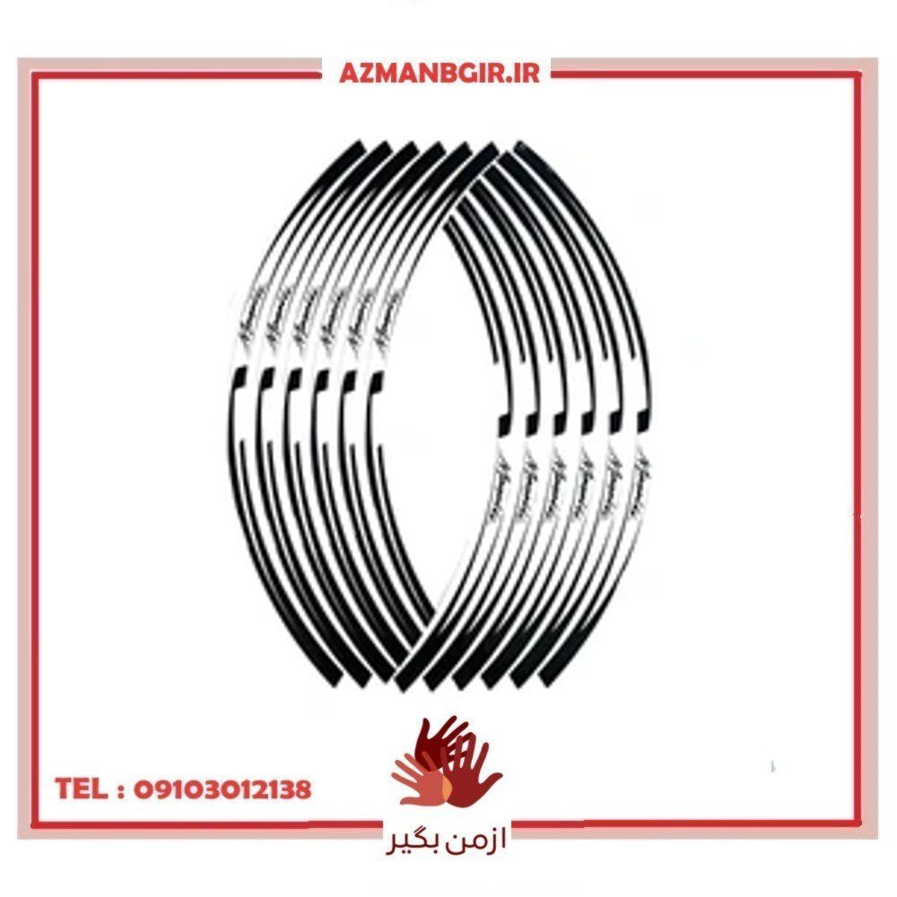 برچسب دور رینگ موتور سیکلت وارون مدل W-60-WH مناسب برای مگلی بسته 12 عددی