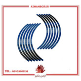 پد برچسب دور رینگ موتور سیکلت وارون مدل W-44-BLU مناسب برای یاماها آیروکس بسته 12 عددی