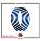 پد برچسب دور رینگ موتور سیکلت وارون مدل W-51-BLU مناسب برای آپاچی بسته 12 عددی