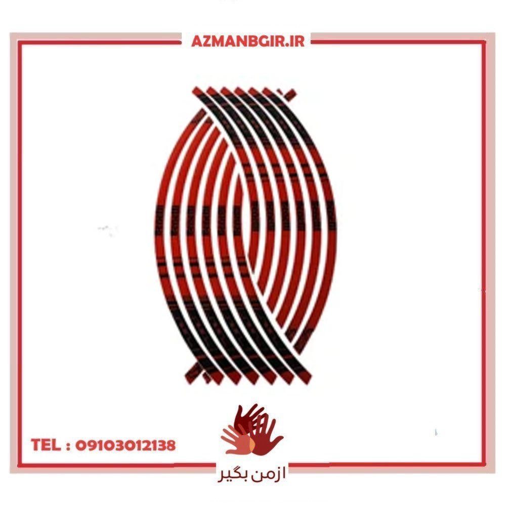 پد برچسب دور رینگ موتور سیکلت وارون مدل W-20-RD مناسب برای بنلی بسته 12 عددی