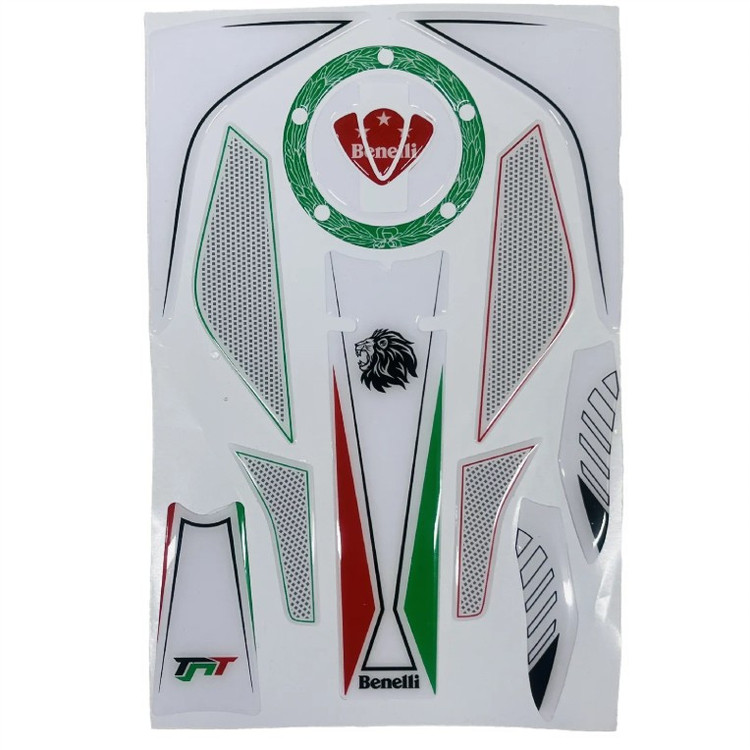 برچسب باک و بدنه موتور سیکلت وارون مدل ژله ای کد W-67-WH مناسب برای بنلی 180