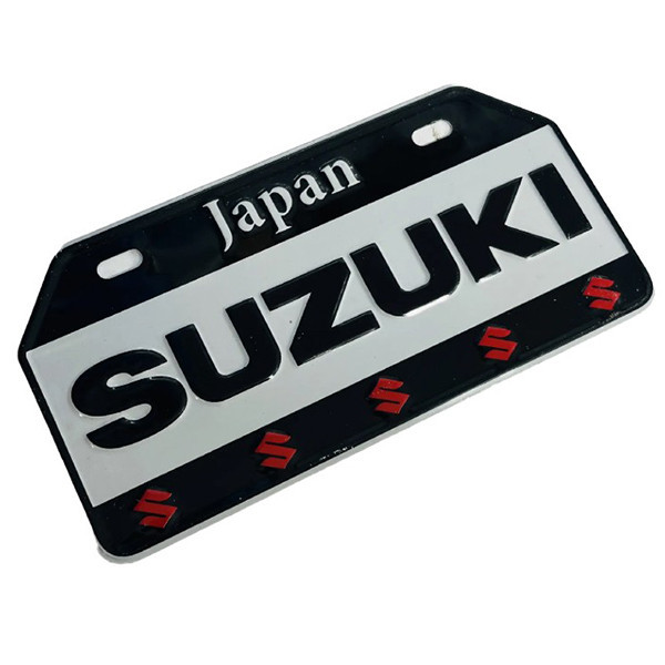 پلاک تزیینی موتور سیکلت وارون مدل W-64-SUZKI-WH