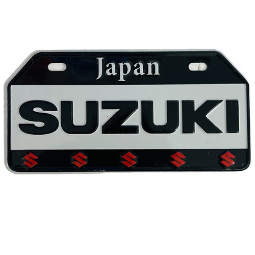 پلاک تزیینی موتور سیکلت وارون مدل W-64-SUZKI-WH