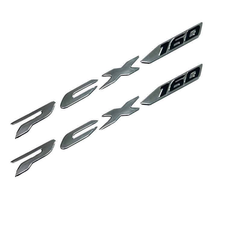 آرم روی بدنه و دستگیره موتور سیکلت وارون مدل آبکاری کد L-40 مناسب برای هوندا PCX 160 بسته 2 عددی