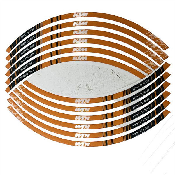 برچسب دور رینگ موتور سیکلت وارون مدل W-47-ORG مناسب برای KTM بسته 12 عددی