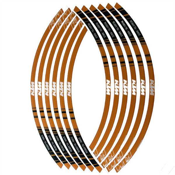 برچسب دور رینگ موتور سیکلت وارون مدل W-47-ORG مناسب برای KTM بسته 12 عددی