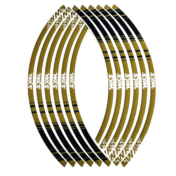 برچسب دور رینگ موتور سیکلت وارون مدل W-15-GLD مناسب برای SYM بسته 12 عددی