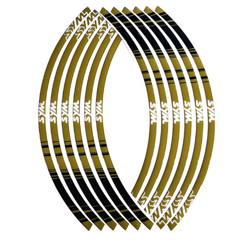 برچسب دور رینگ موتور سیکلت وارون مدل W-15-GLD مناسب برای SYM بسته 12 عددی
