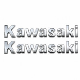 آرم بدنه و باک موتور سیکلت مدل آبکاری طرح KWASAKI کد A-184 بسته 2 عددی