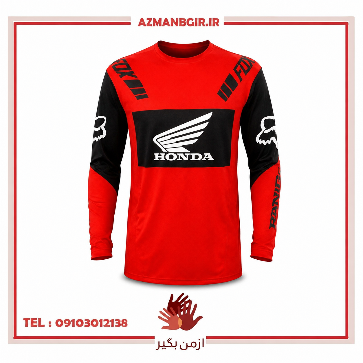 تی شرت ورزشی مردانه مدل HONDA-FX طرح RD
