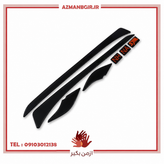 ست برچسب دستگیره عقب موتور سیکلت وارون مدل ژله ای طرح BLK کد W-84 مناسب برای SYM NA/NH بسته 7 عددی