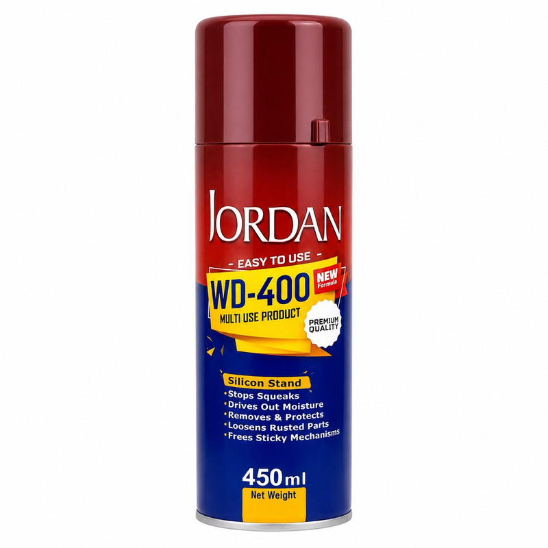 اسپری روان کننده و زنگ زدا داخل موتور خودرو جردن مدل WD-400 کد V-1 حجم 450 میلی لیتر
