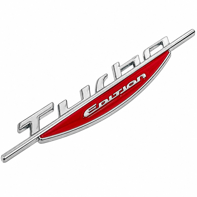 آرم تزئینی اسپرت بدنه و صندوق خودرو مدل آبکاری طرح TURBO-EDITION کد A-5