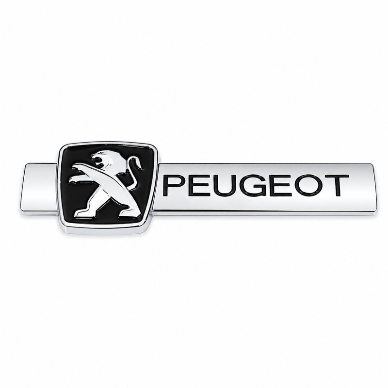 آرم تزئینی رکاب و صندوق خودرو مدل آبکاری طرح PEGU کد A-12