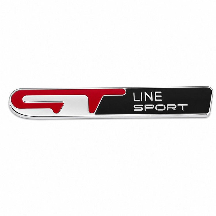 آرم تزئینی بدنه و صندوق عقب خودرو مدل GT-LINE-SPORT طرح BLK-RD کد A-11