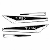 آرم رکاب در خودرو مدل TURBO کد A-16 بسته 4 عددی